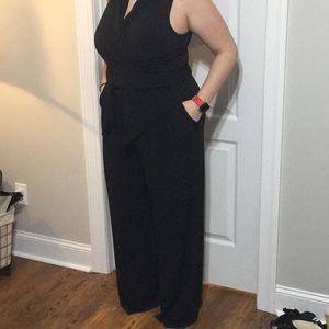 Black sleeveless jumpsuit. EUC. LARGE.